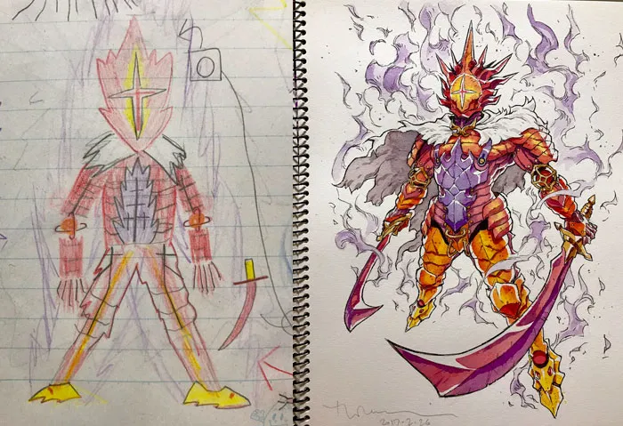 sons sketches to anime characters thomas romain 13