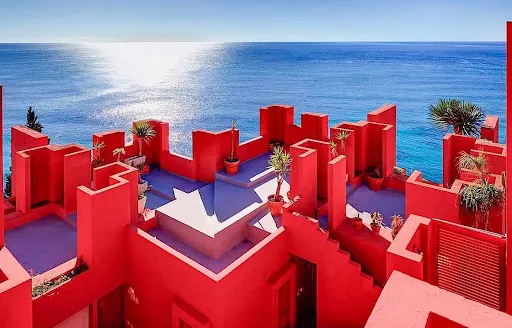 squid game apartment in muralla roja calpe spain
