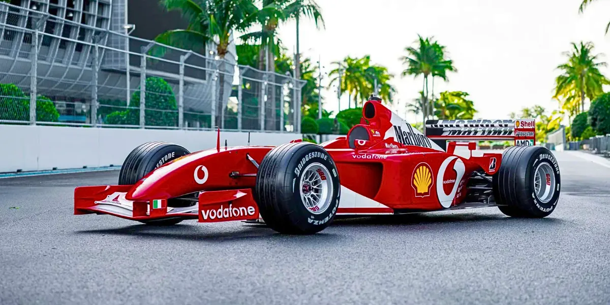 Legendarische Formule 1 auto van Michael Schumacher kan nu in jouw garage staan