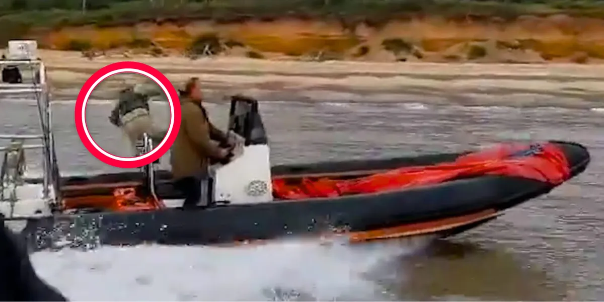 Video: Nederlandse kickbokser springt in zee nadat hij wordt betrapt op grootschalige cokesmokkel
