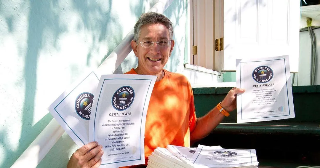 Ashrita Furman heeft de meeste Guinness World Records ooit gebroken