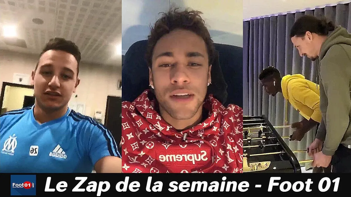 usain bolt version om ca baigne a l ol et gomis rend hommage a johnny vignette zap 12 12203115