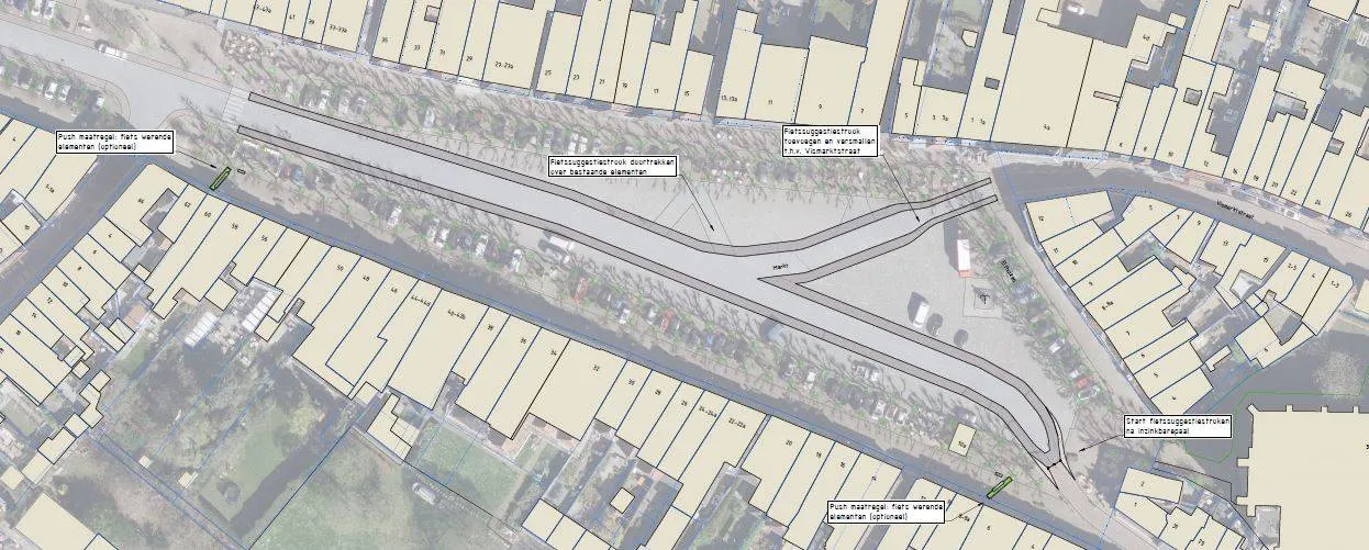 Fiets- en looproutes op de markT
