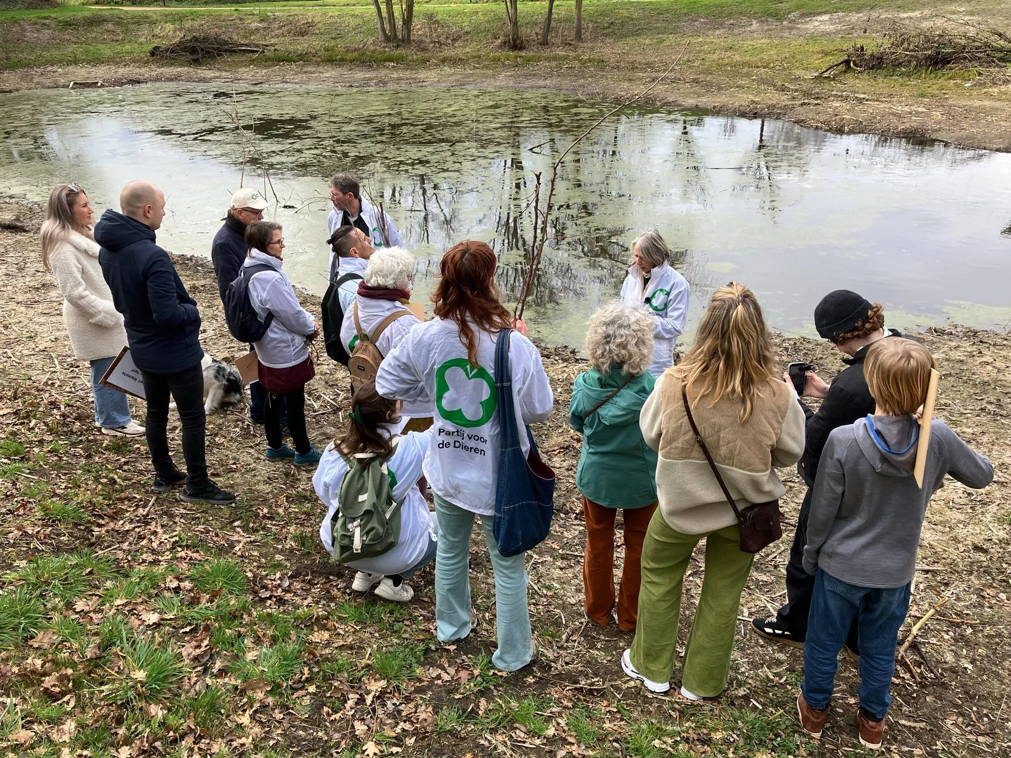 bij de plas aan het Kleine Vospad
