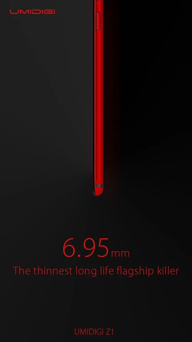 UMIDIGI Z1 - “The thinnest long life flagship phone” (6.95mm)
