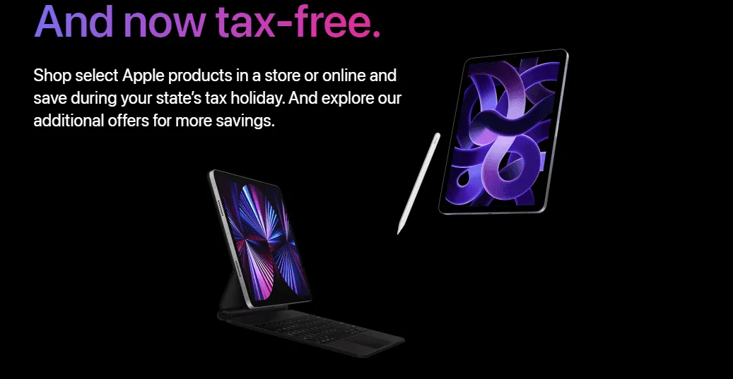 apple tax free