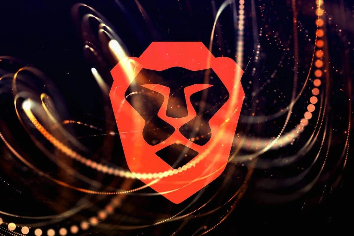 brave browser logo against abstract background black orange gold by tomislav jakupec tommyvideo cc0 like via pixabay 100884138 large
