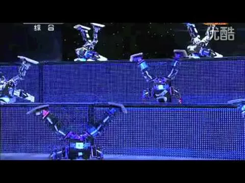 dancing robots perform for chinese new year celebrations
