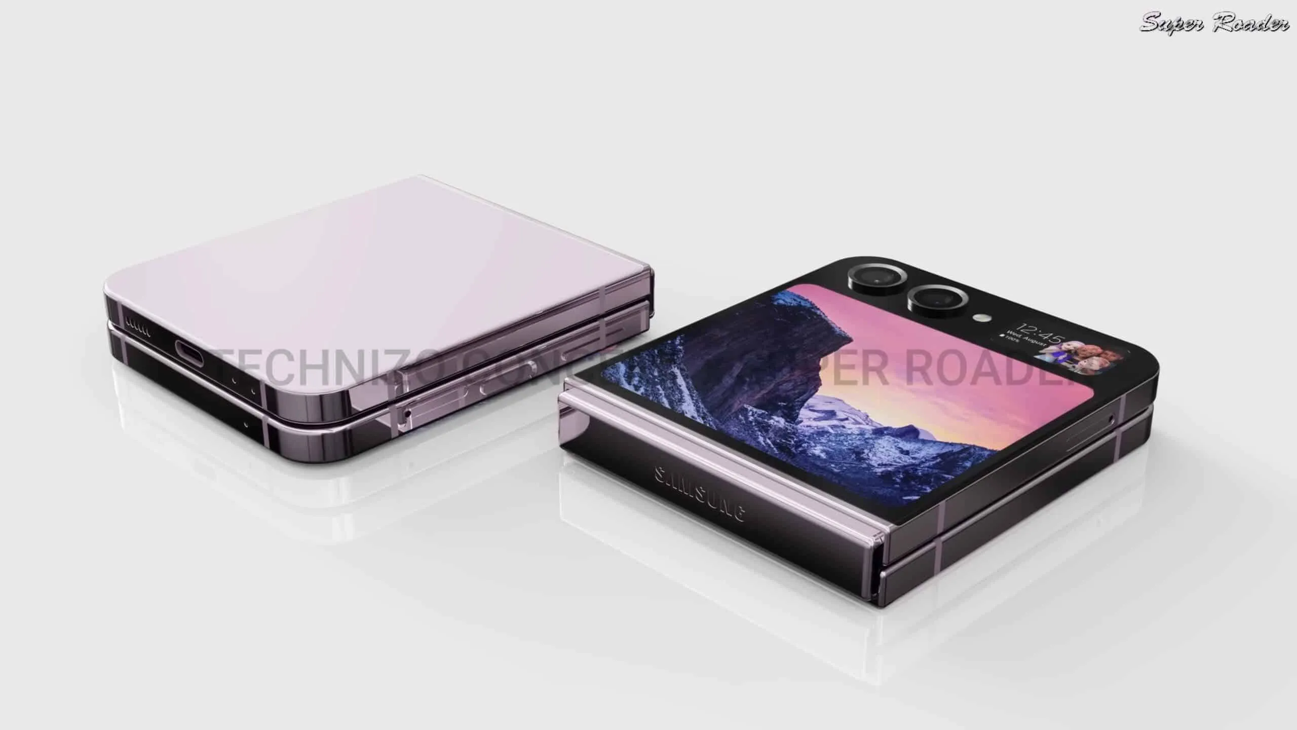 galaxy z flip 5 cover display render