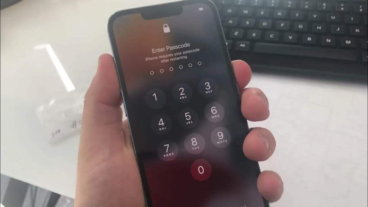 iphone security code