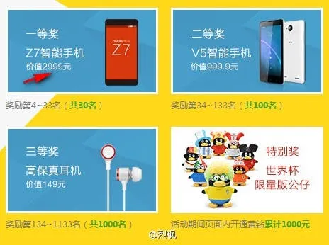 nubia z7 price leaked