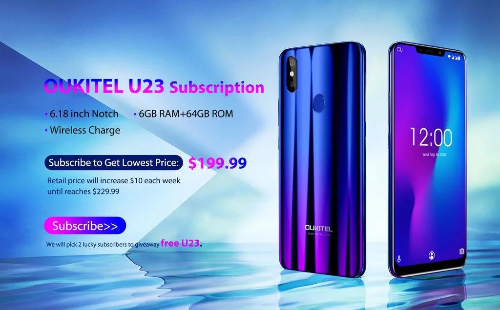 oukitel u23 subscribe and giveaway