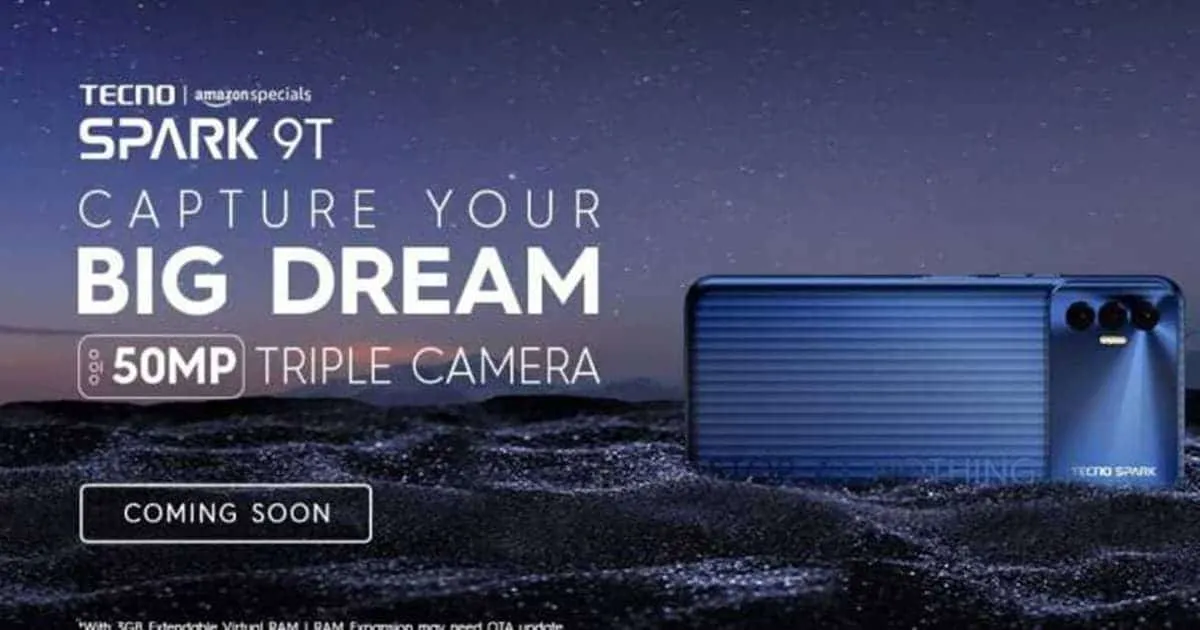 tecno spark 9t india launch amazon listing