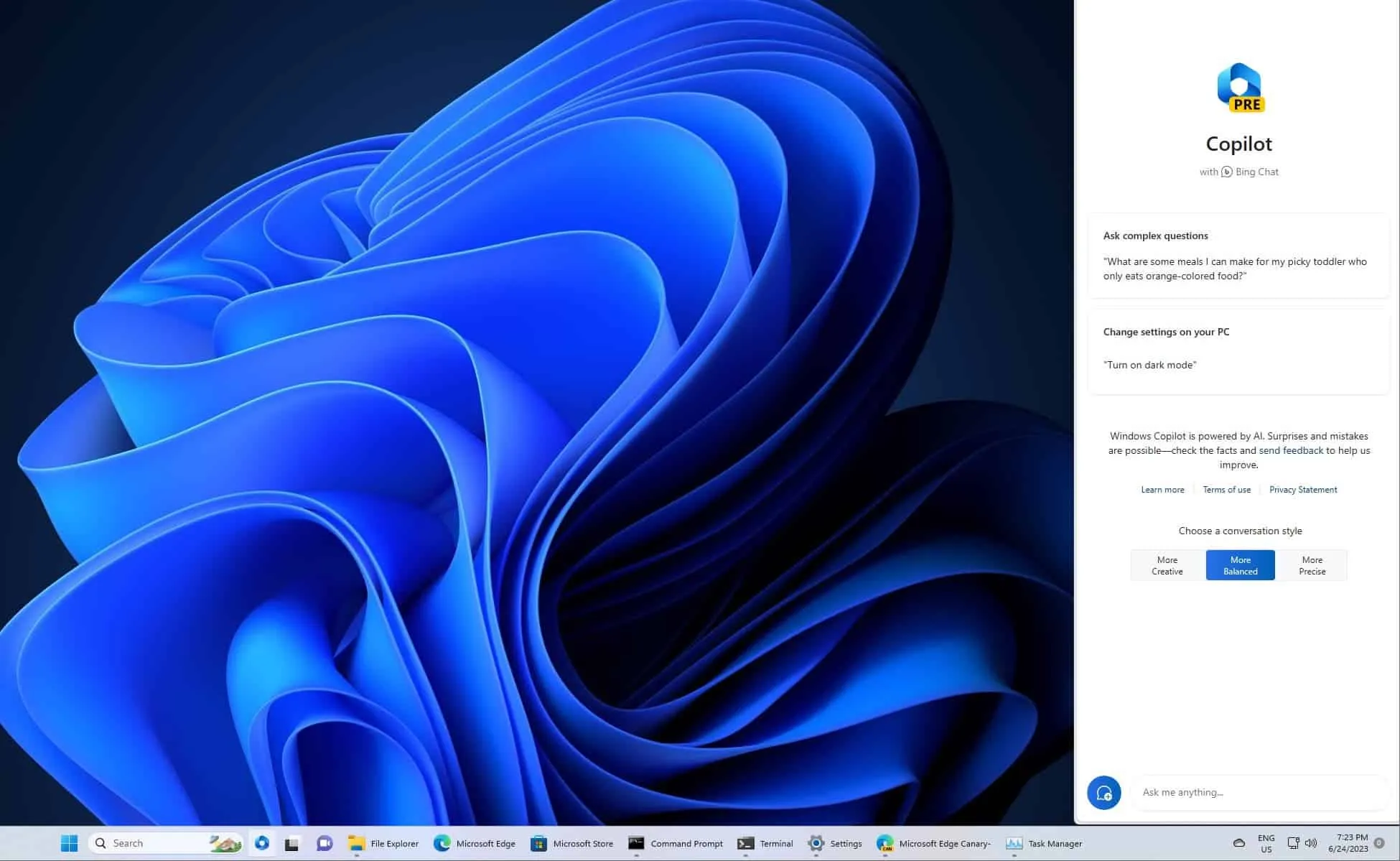 windows copilot hands on