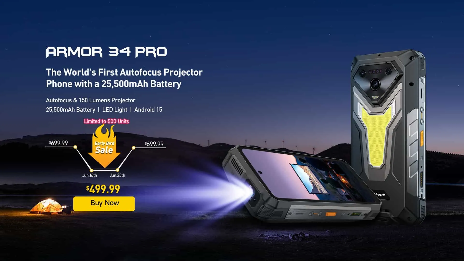 ulefone armor 34 pro プロジェクター　ナイトビジョン Ulefone Armor 34 Pro：Ultra-Rugged 5G Smartphone with Built