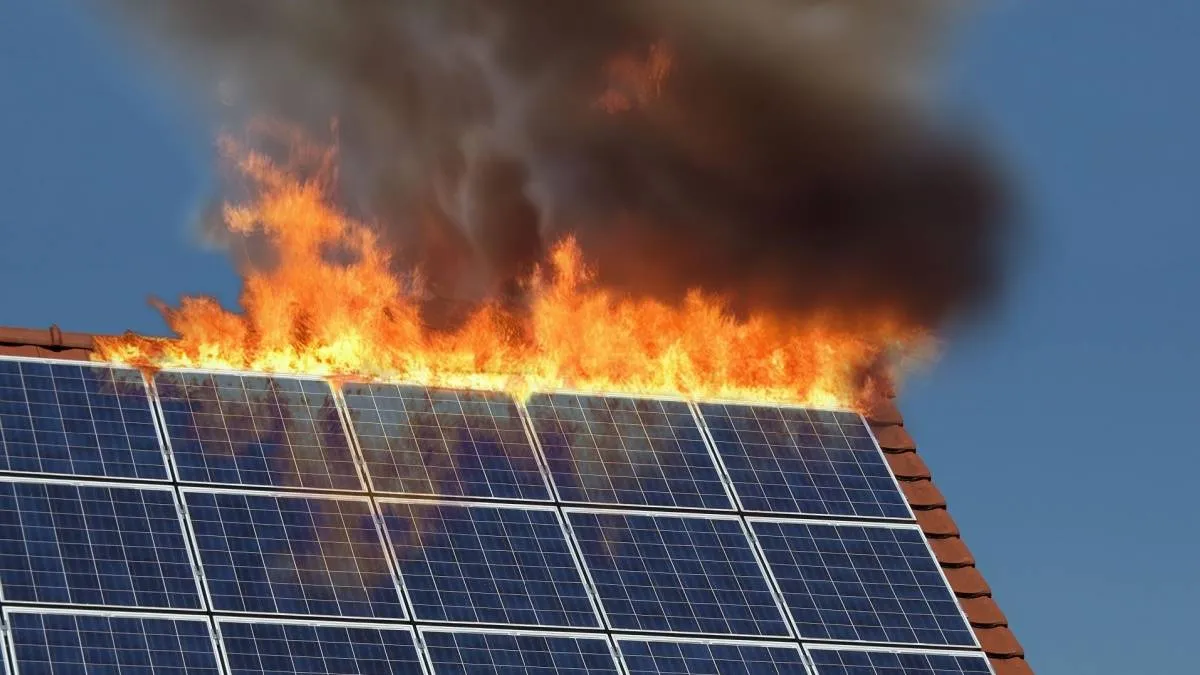 solar panel fire