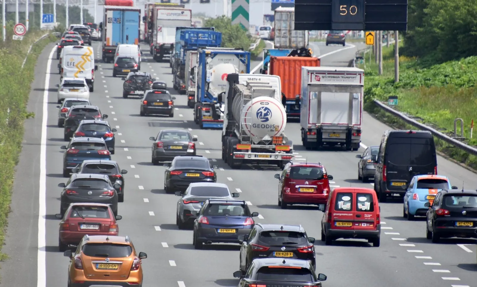 CDA: sluiten spitsstroken A15 heeft grote gevolgen voor bereikbaarheid Zuid-Hollandse eilanden