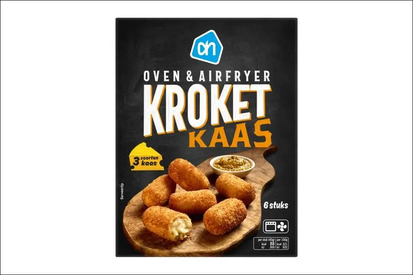 verpakking van albert heijn oven airfryer kaaskroket