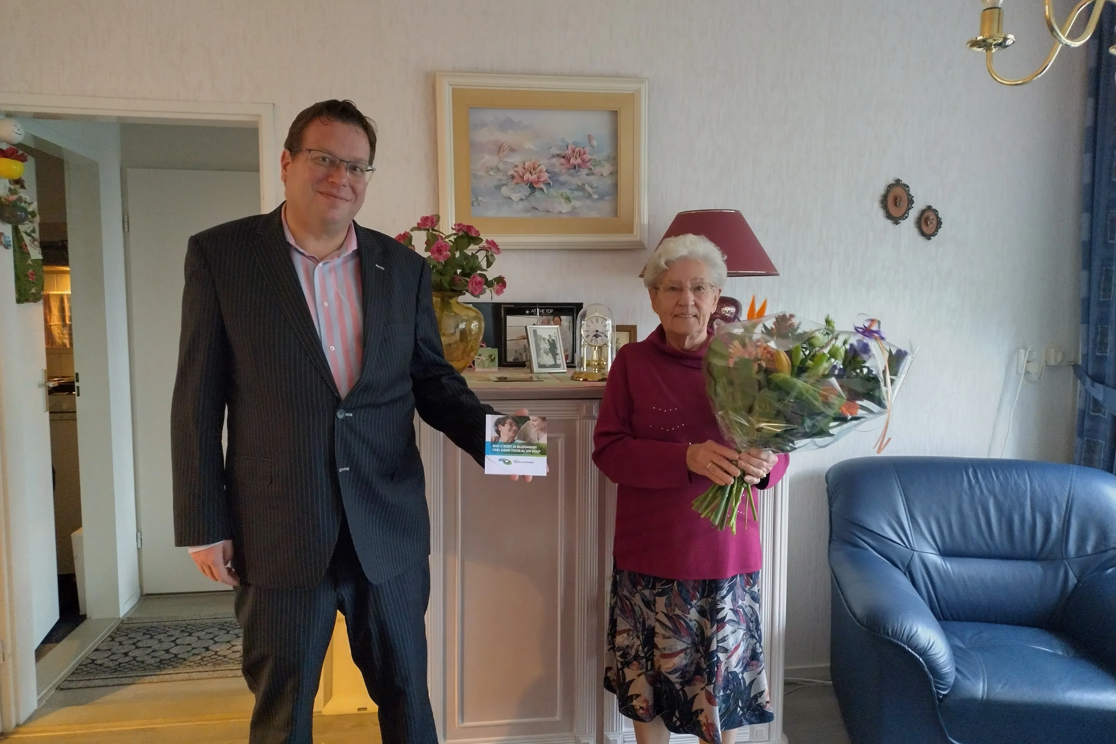 wethouder bruggeman met mevrouw schellevis