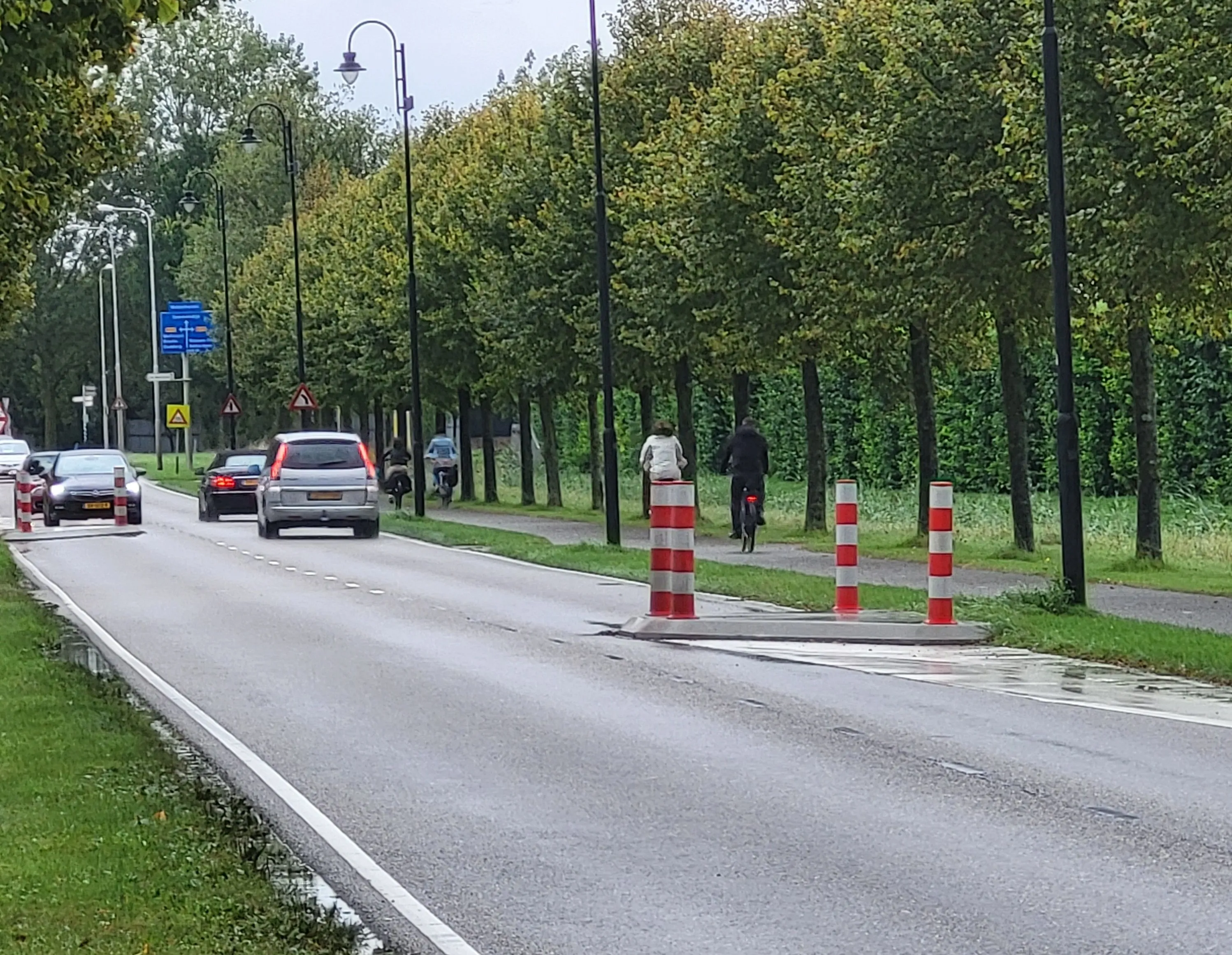 Wegversmallingen Korteweegje Dirksland worden verwijderd