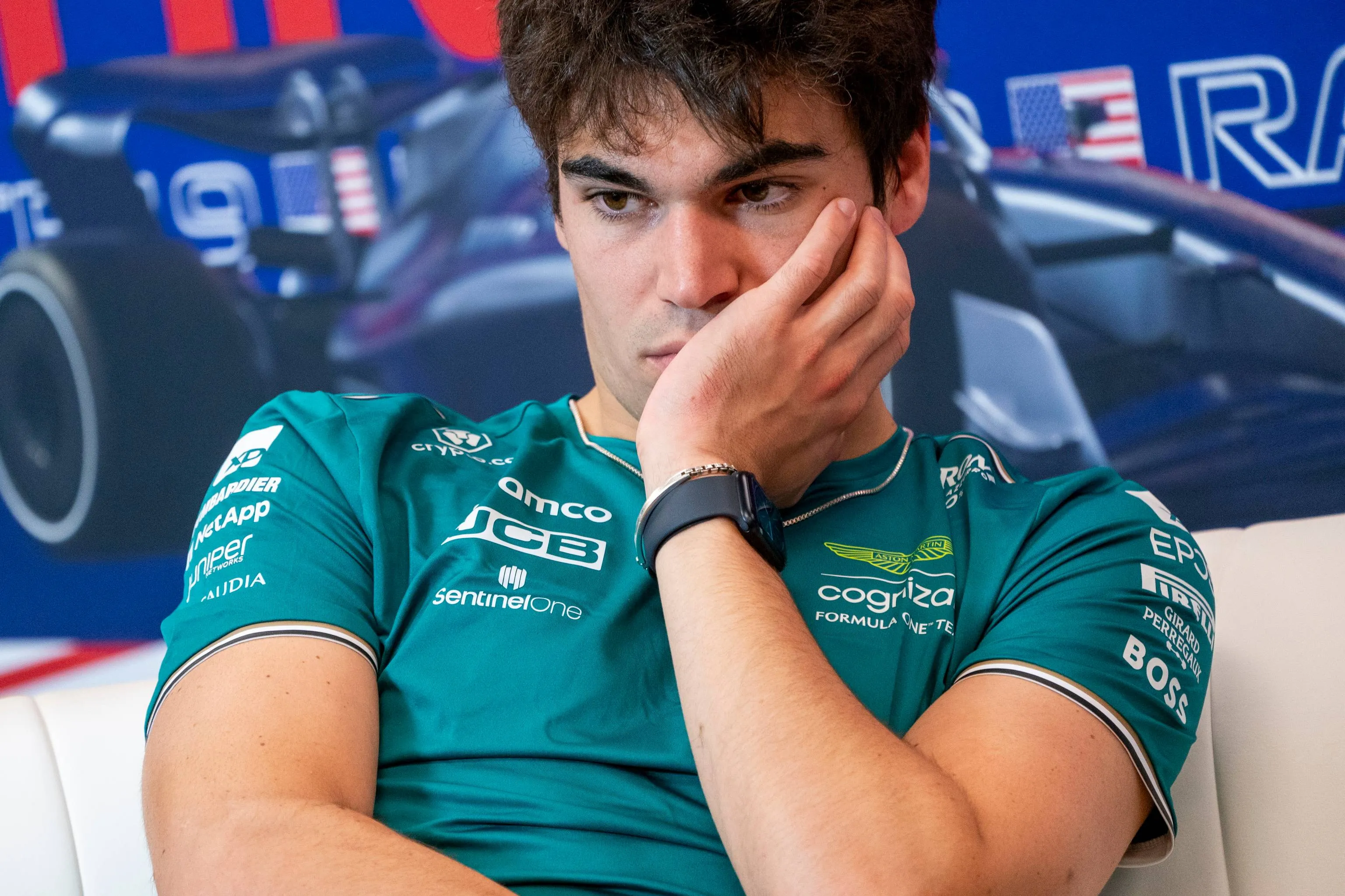 Lance Stroll during an FIA press conference