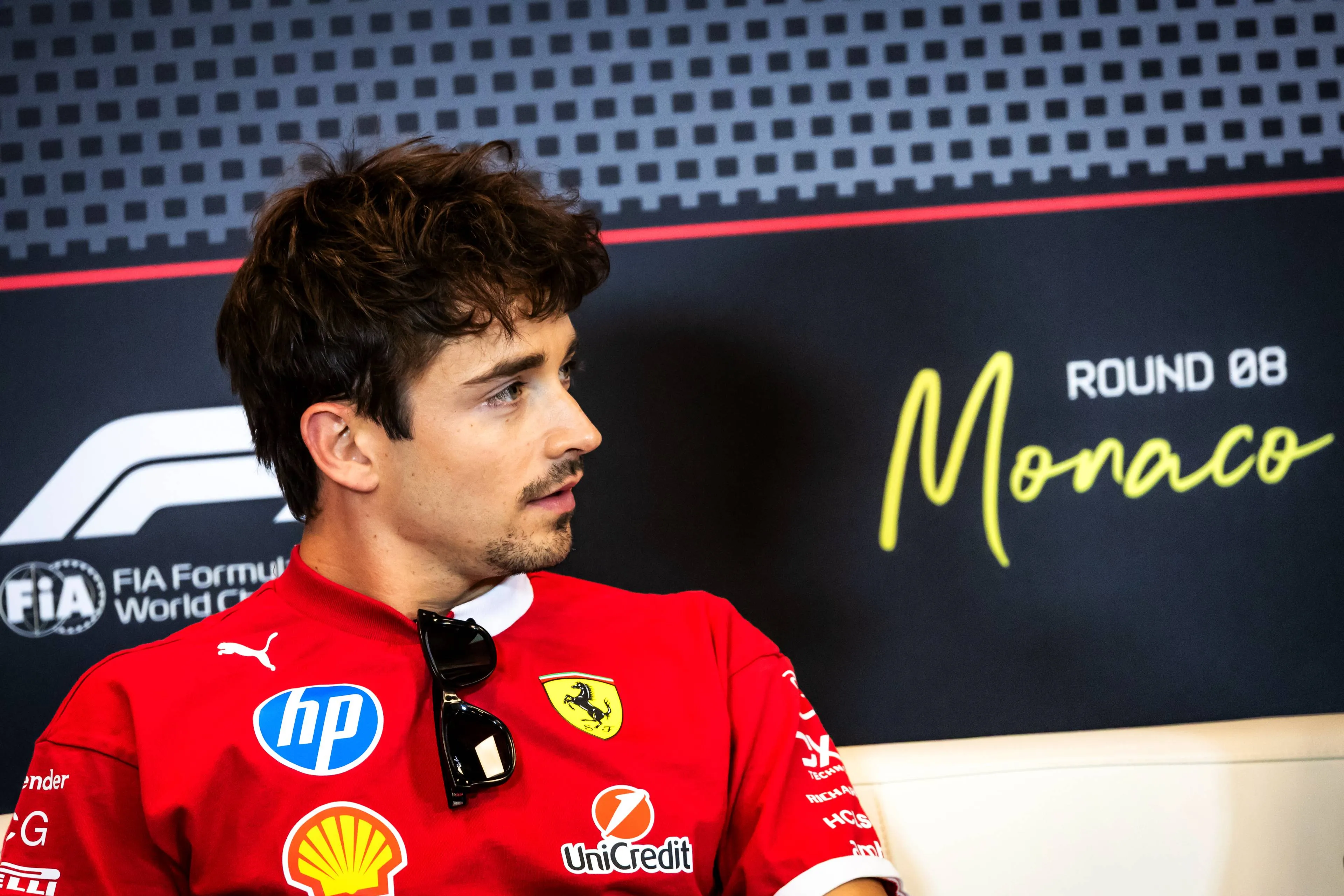 Formula 1 World Championship 2025, Round 8, Monaco Grand Prix, Circuit de Monaco, Monte Carlo, Monaco, Thursday 22 May 2025 - Charles Leclerc (MON) Ferrari in the FIA Press Conference.