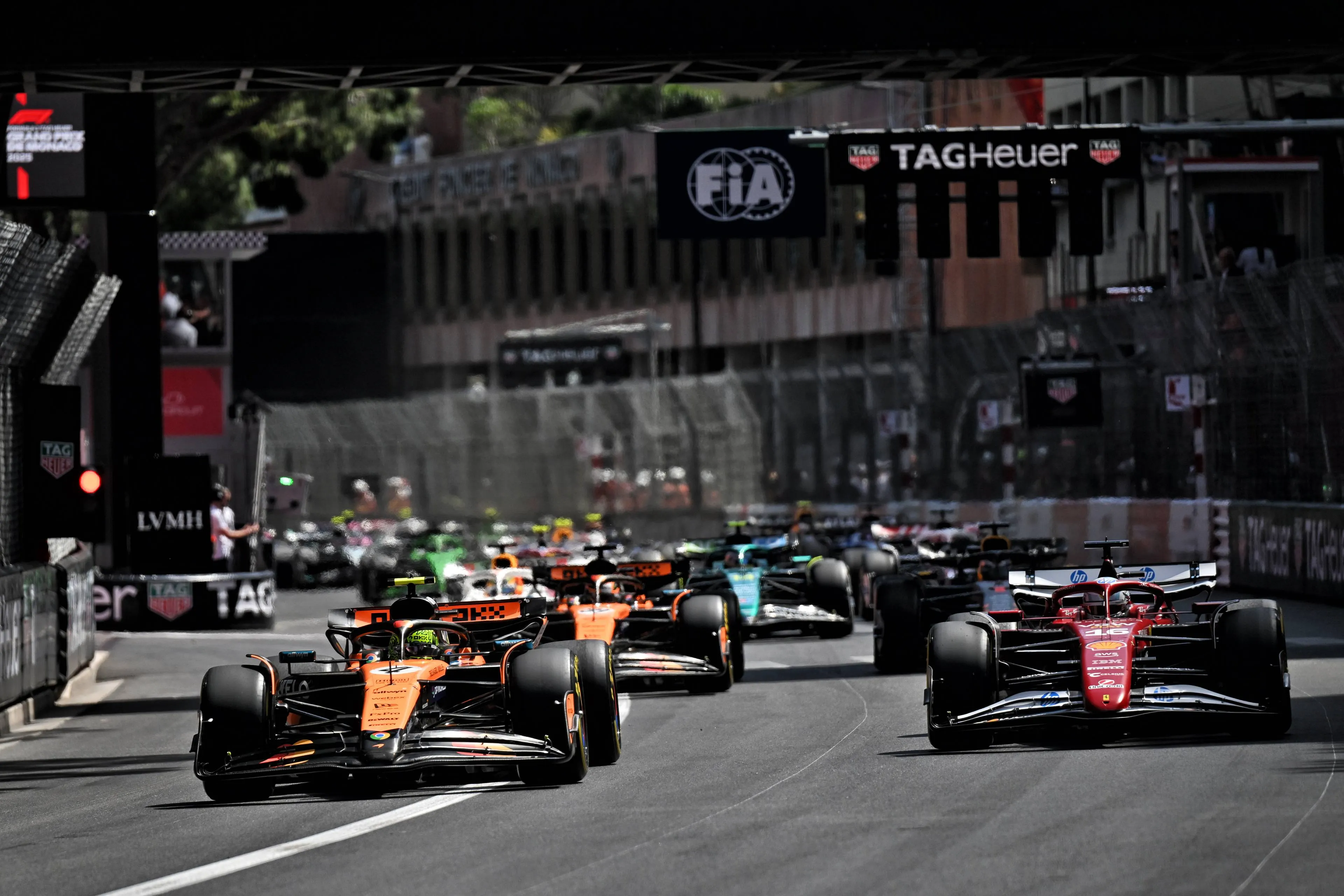 Lando Norris, Charles Leclerc in GP Monaco 2025