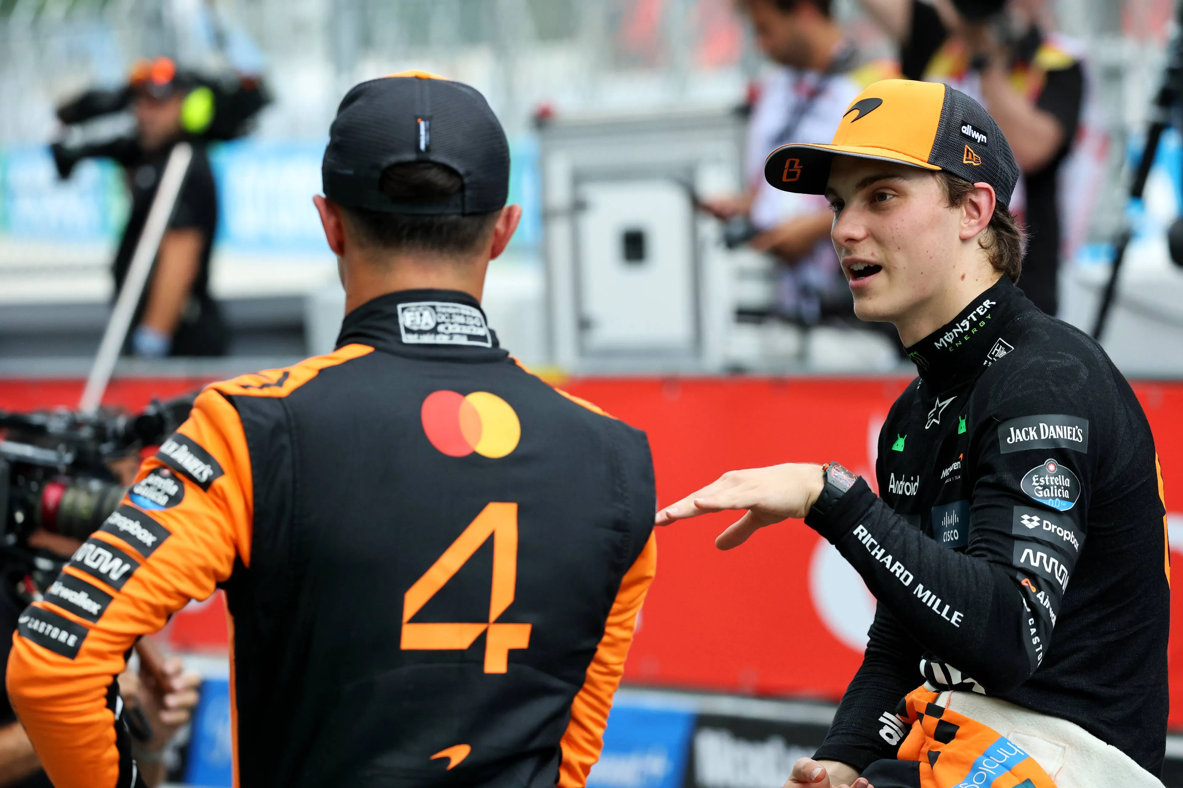 norris and piastri and barcelona