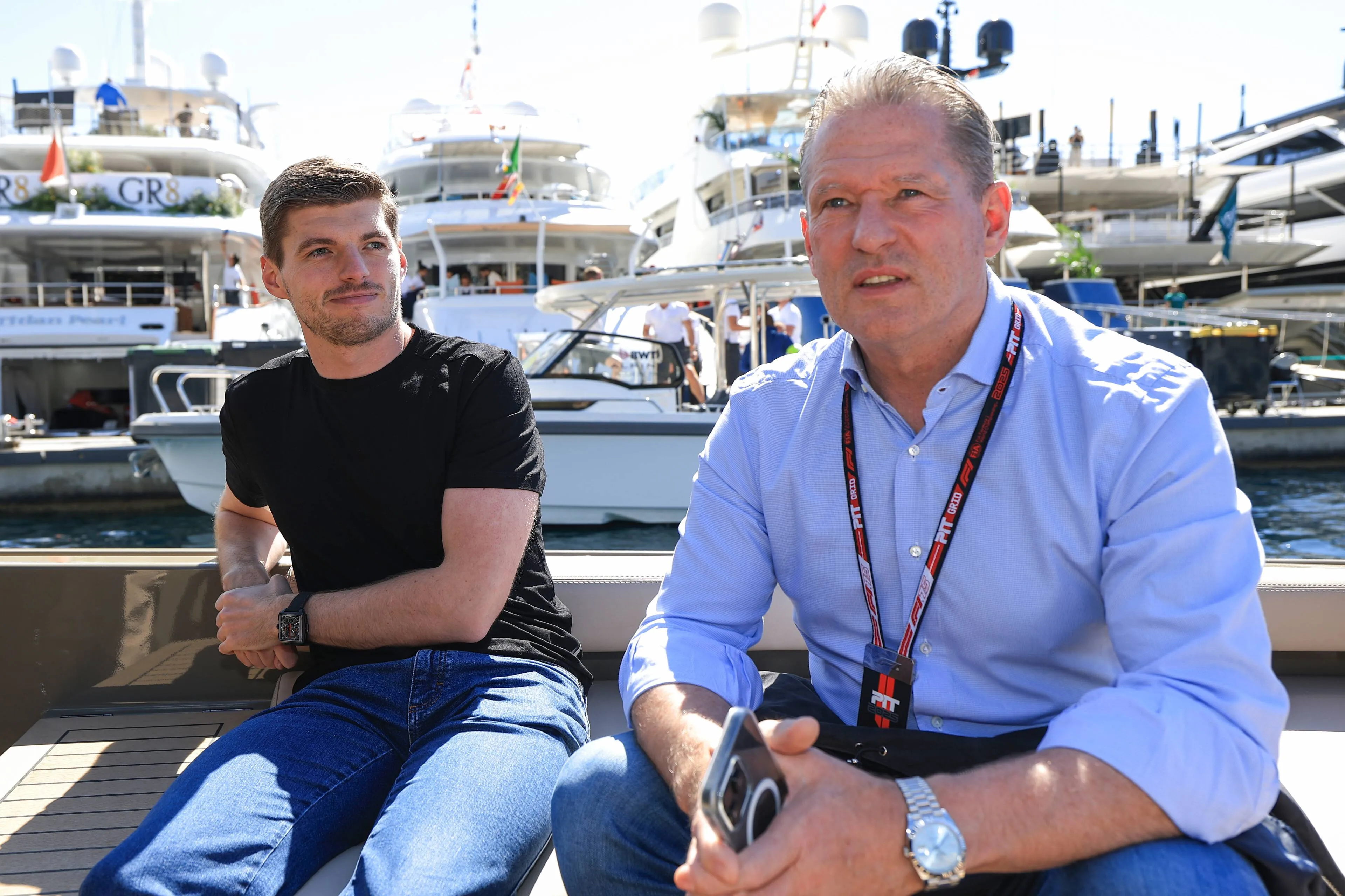 Max en Jos Verstappen in Monaco