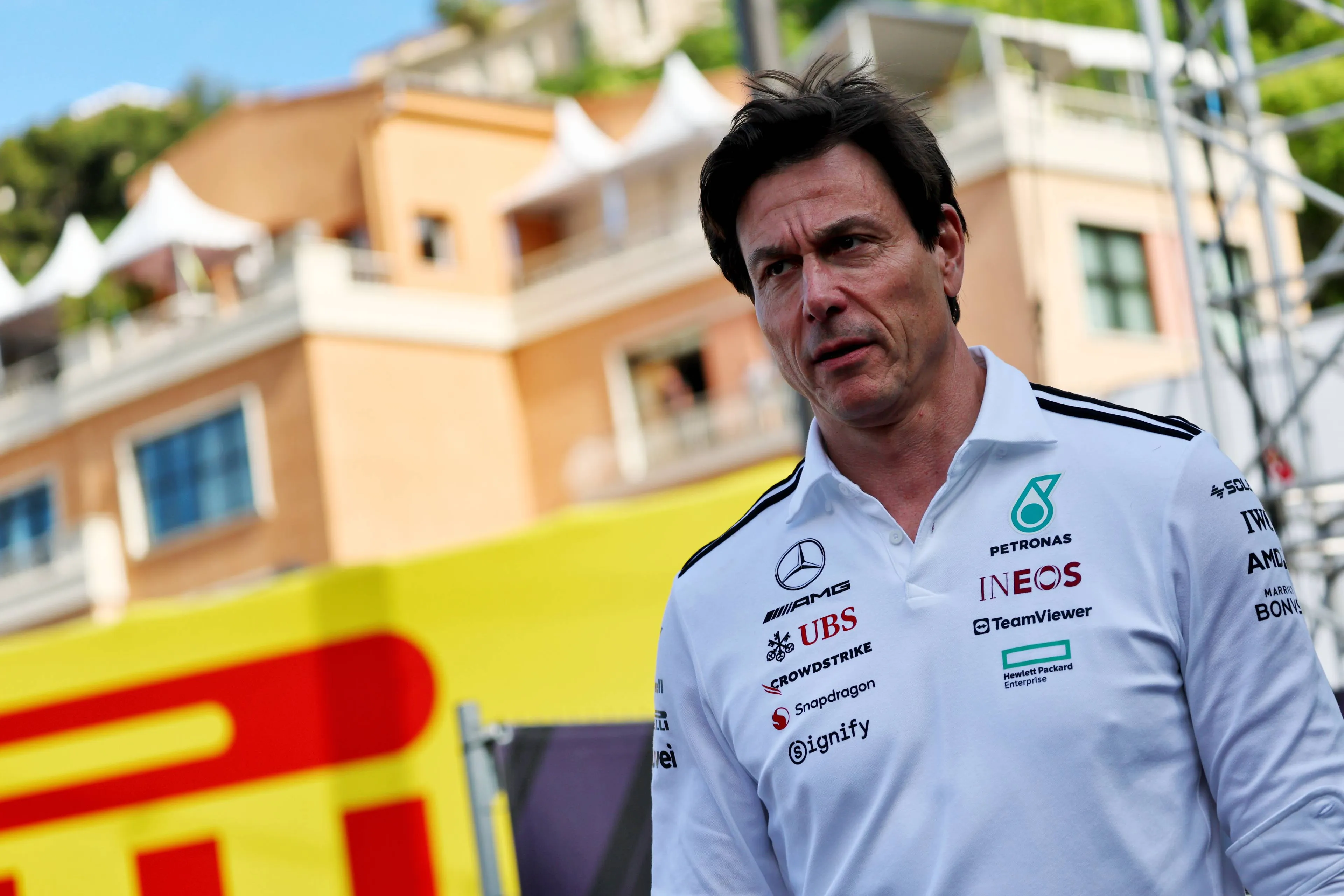 toto wolff during the monaco grand prix