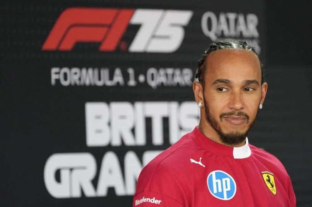 Hamilton delivers emotional social media message after first Silverstone race with Ferrari