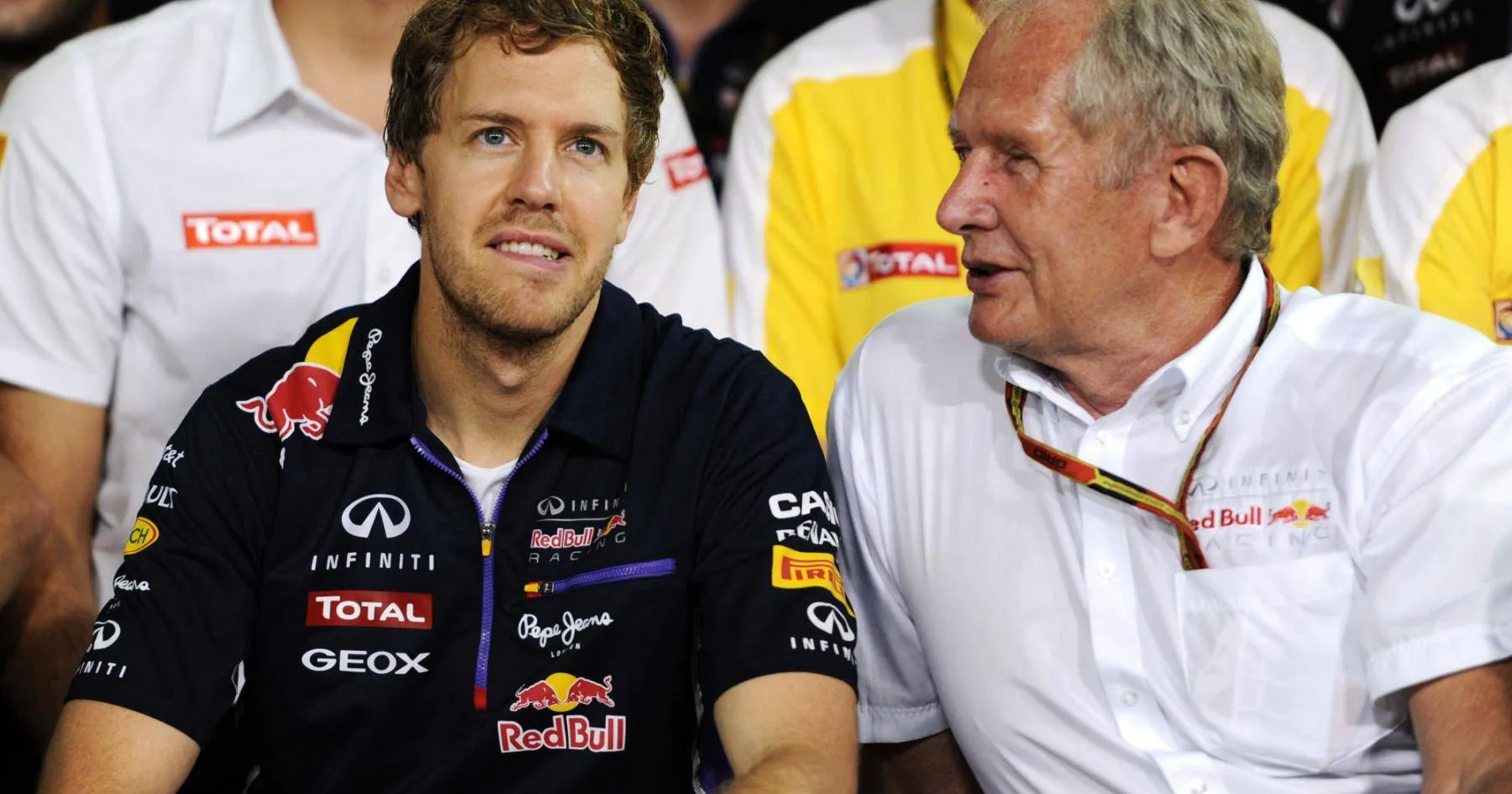 Sebastian Vettel en Helmut Marko