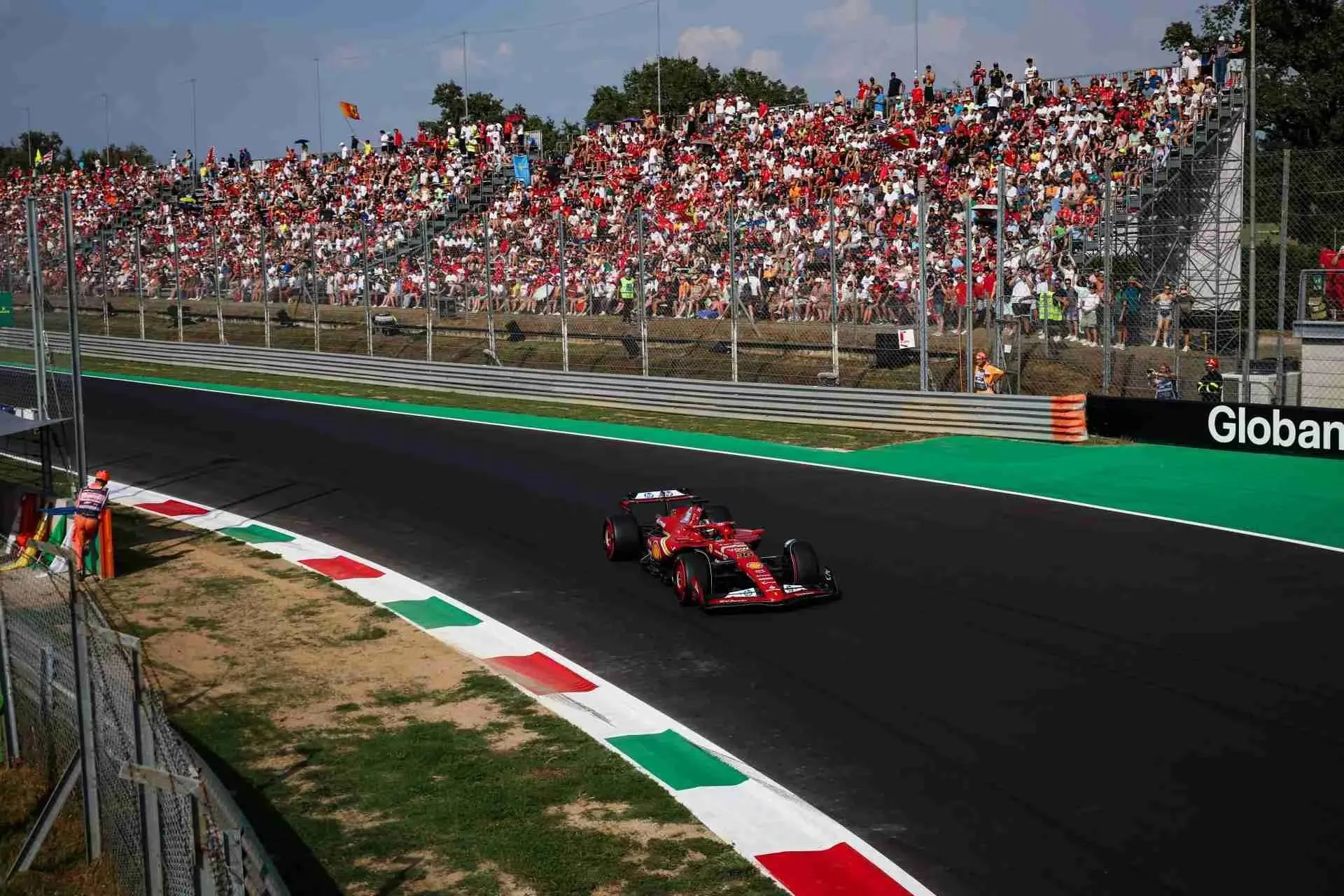 Charles Leclerc in Monza in 2024