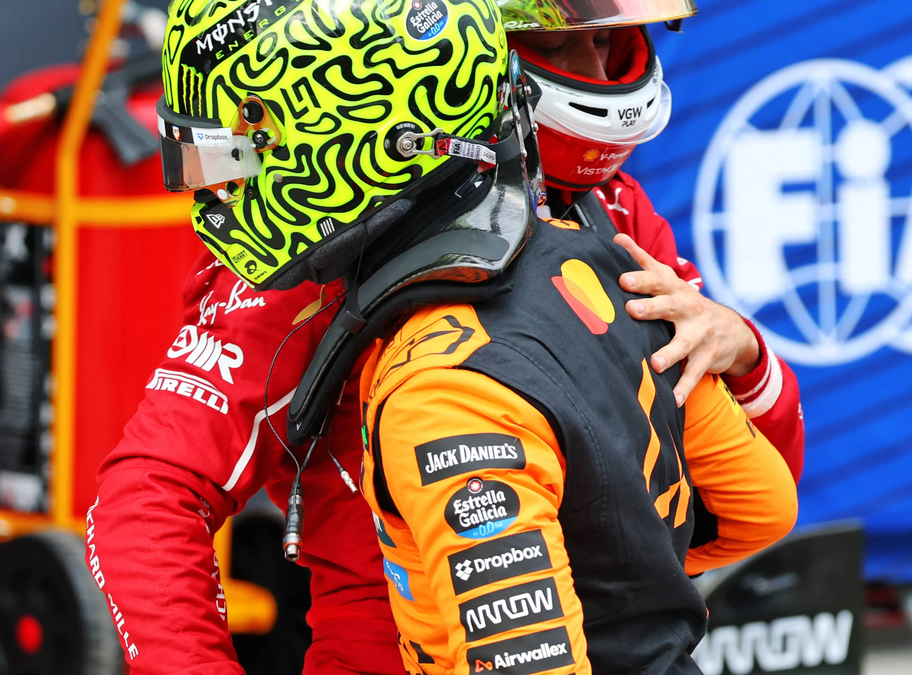 Leclerc Norris Hongaarse gp