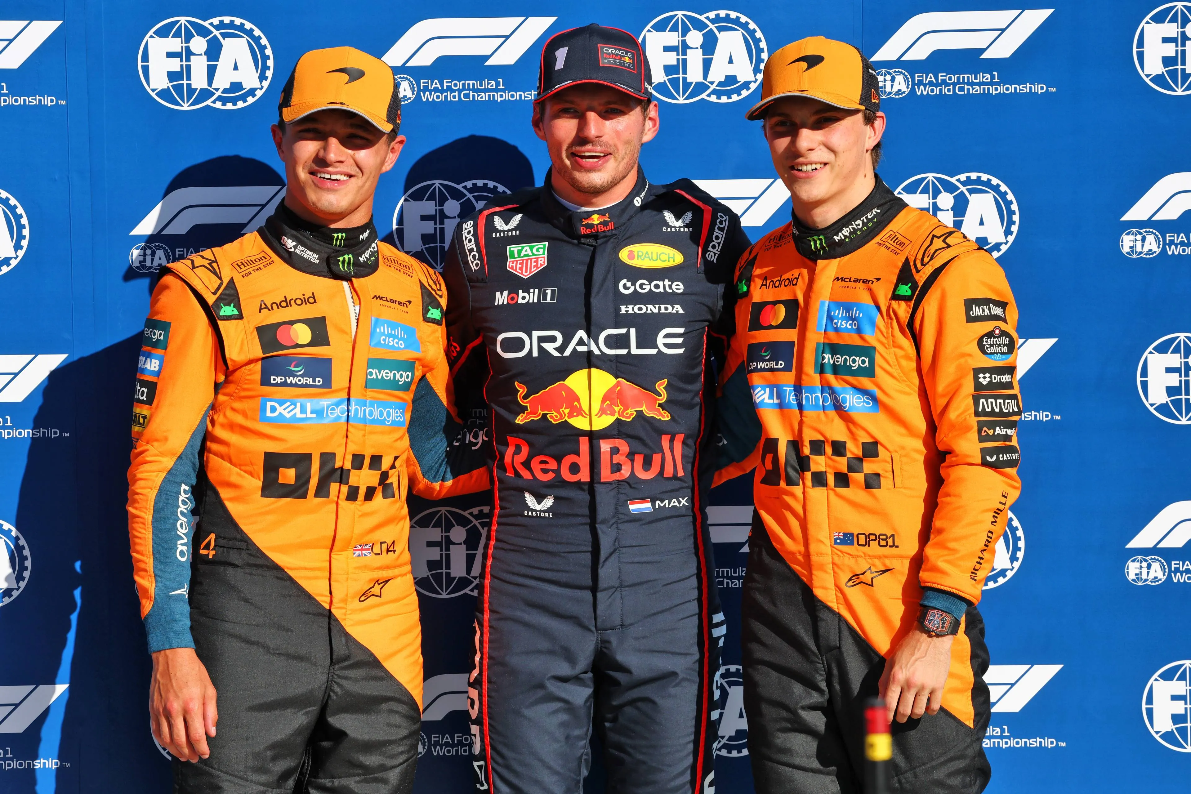 Norris Verstappen and Piastri