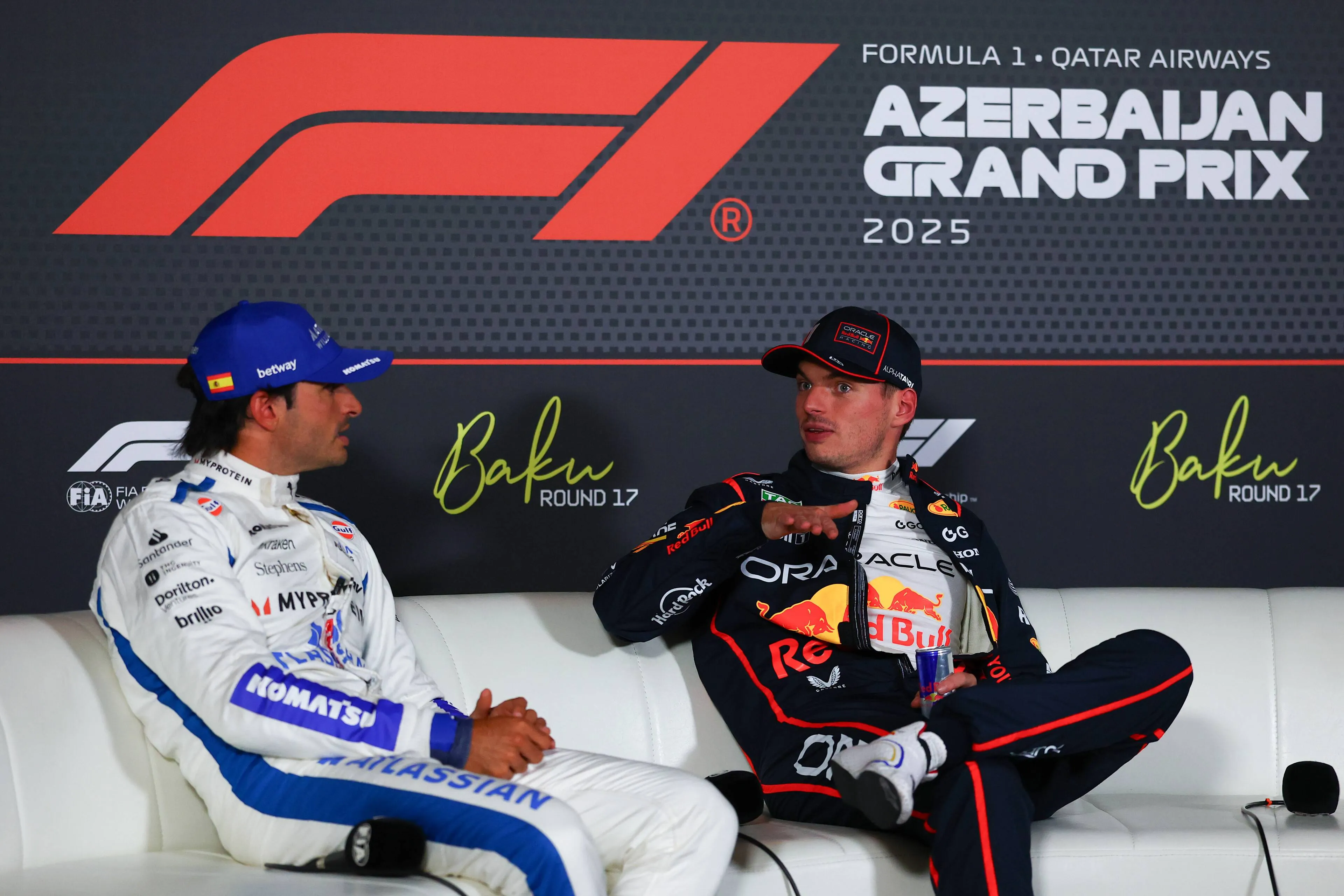 Carlos Sainz and Max Verstappen in Baku
