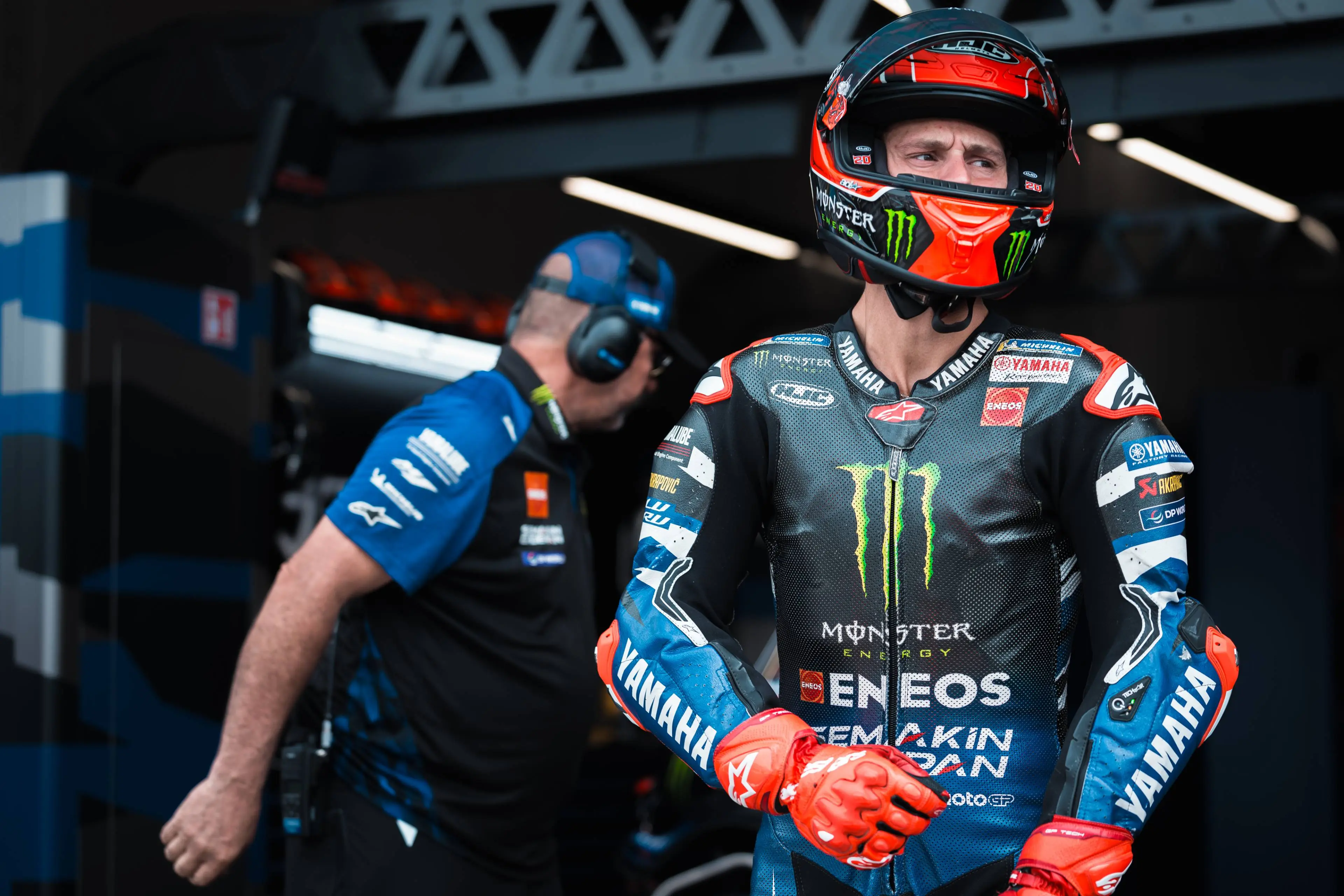 Fabio Quatararo preparing to race for Yamaha