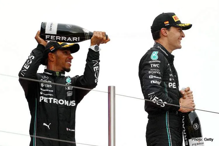 0 f1 grand prix of spain russell hamilton podium barcelona f1 2023