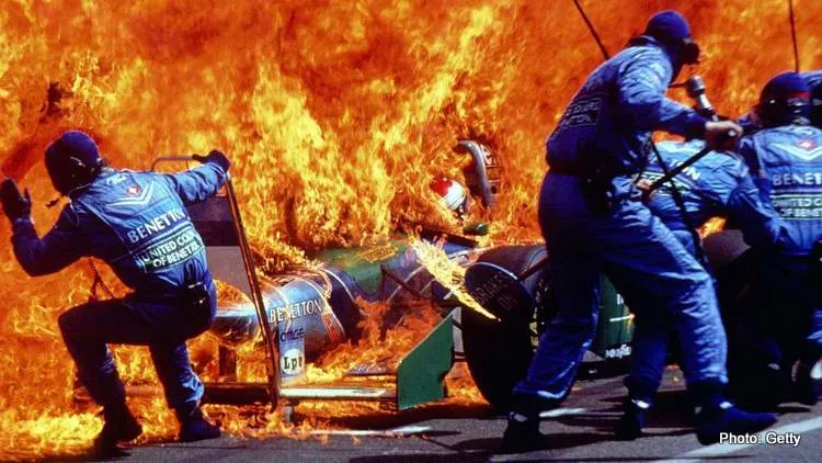 1994 german grand prix verstappen fire getty via reuters 10 aug 19 12 22 042