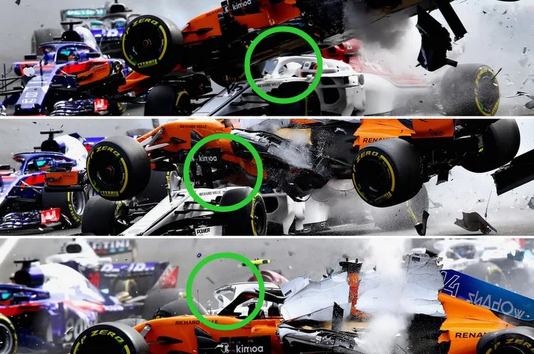 20180826 sunday belgian grand prix leclerc alonso hulkenberg crash accident shunt