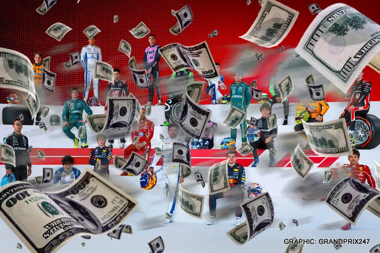 Formula 1 driver salary figures, net worth breakdowns and earnings data for the richest