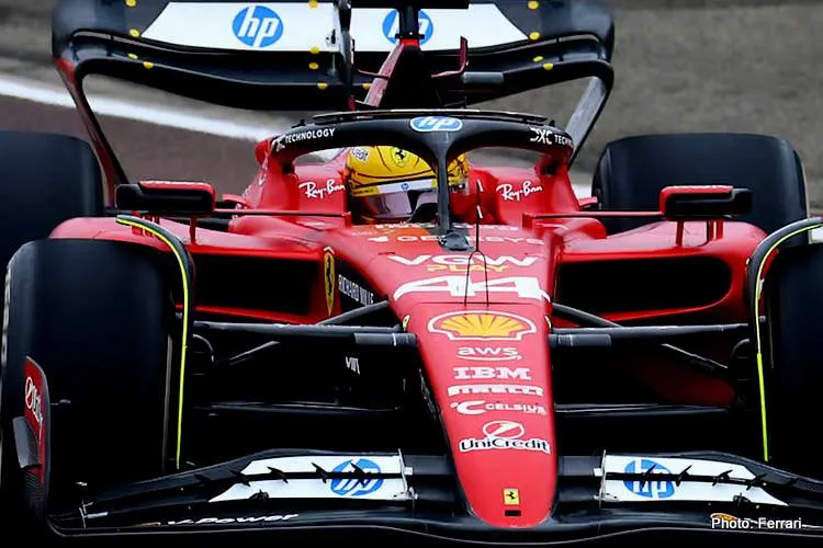 hamilton first ferrari run 007