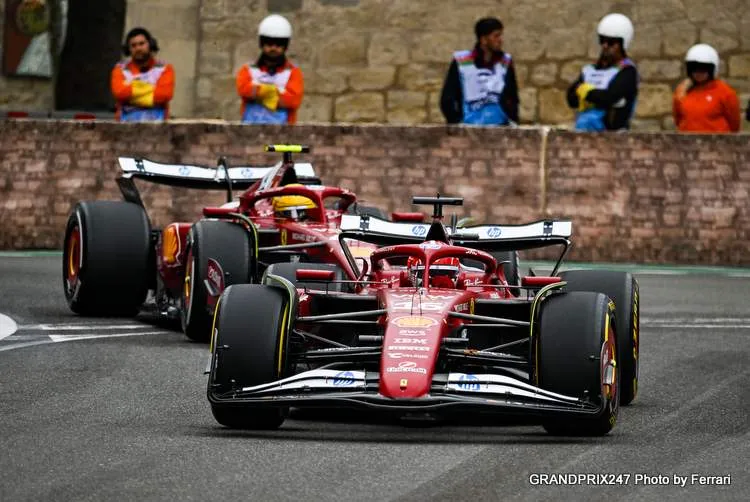 hamilton leclerc baku 2025