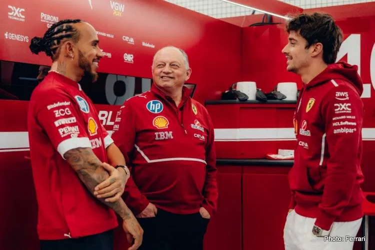 hamilton vasseur leclerc testing ferrari f1 bahrain