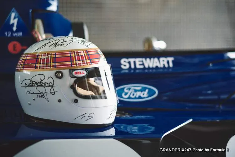 jackie stewart signed helmet michael schumacher bahrain 2 2025