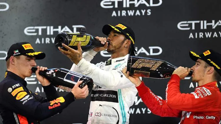 leclerc verstappen hamilton podium abu dhabi 2019 photo 001
