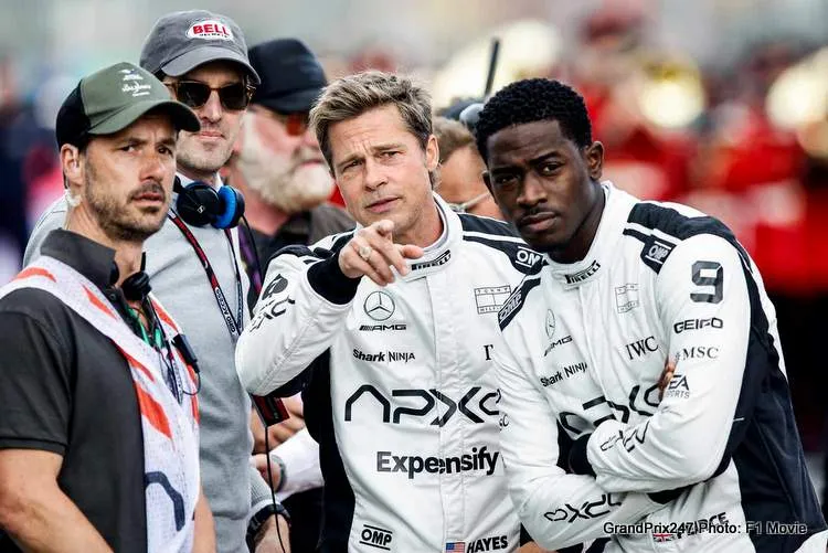 lewis beautiful hamilton idris brad pitt f1 movie shooting location