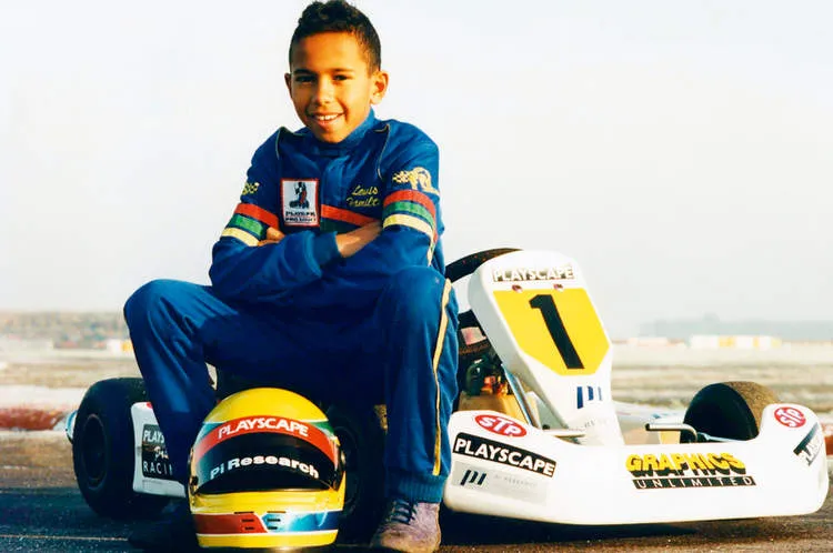 lewis hamilton karting
