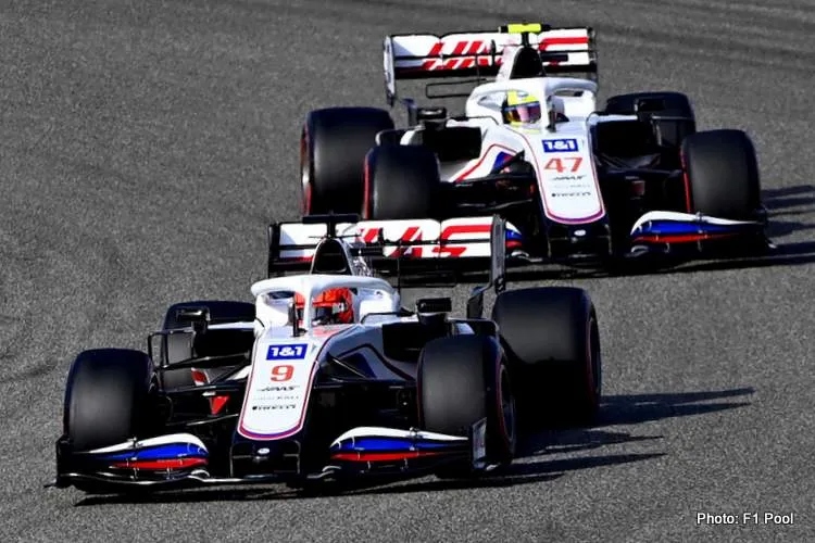 mick schumacher nikita mazepin haas f1 bahrain 2021