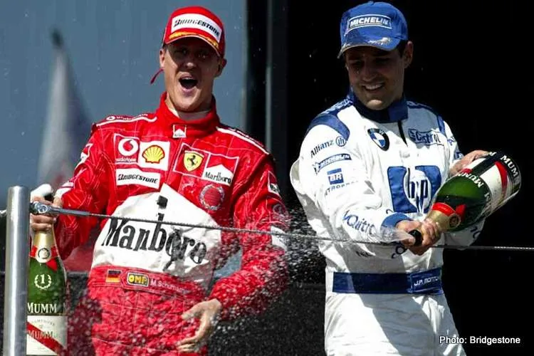 montoya schumacher ferrari williams f1 podium